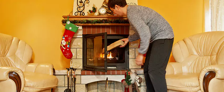 Rusted Metal Fireplace Restoration in Mineral Wells, Texas